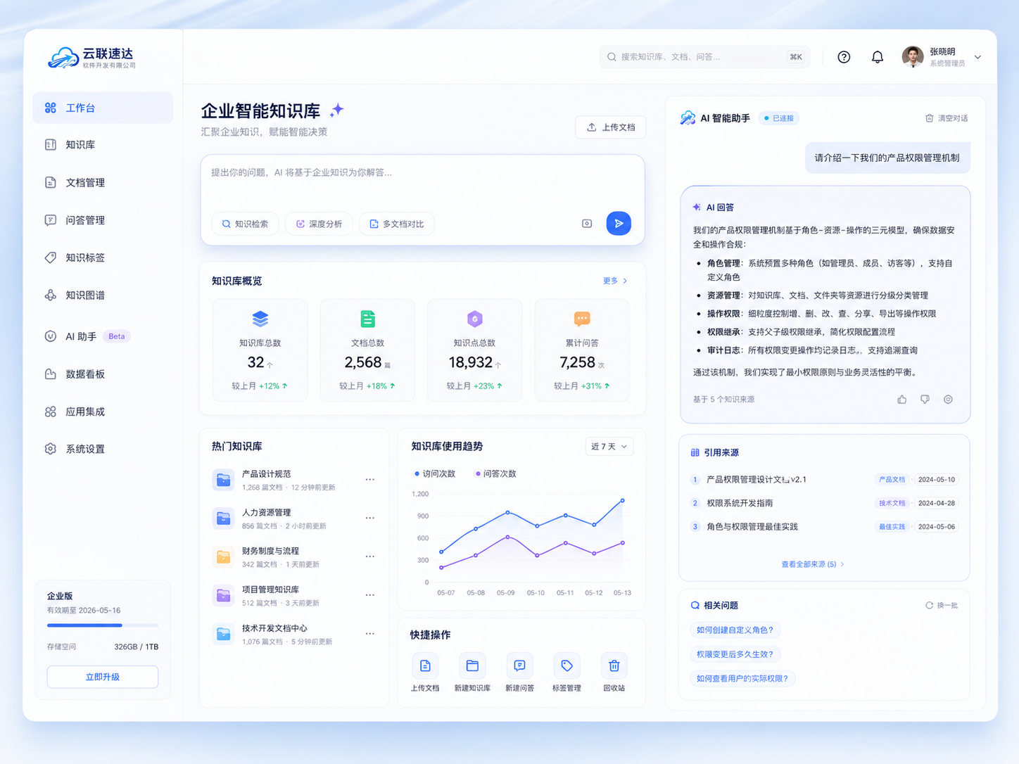 企业智能知识库原项目界面